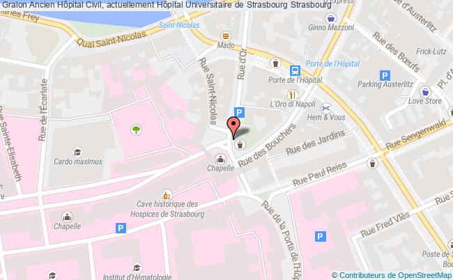 plan Ancien Hôpital Civil, Actuellement Hôpital Universitaire De Strasbourg Strasbourg Strasbourg