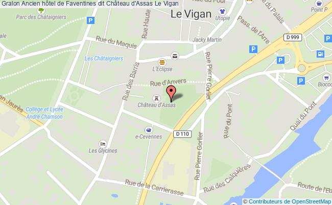 plan Ancien Hôtel De Faventines Dit Château D'assas Le Vigan Le Vigan