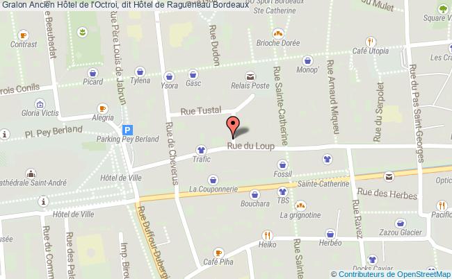 plan Ancien Hôtel De L'octroi, Dit Hôtel De Ragueneau Bordeaux Bordeaux