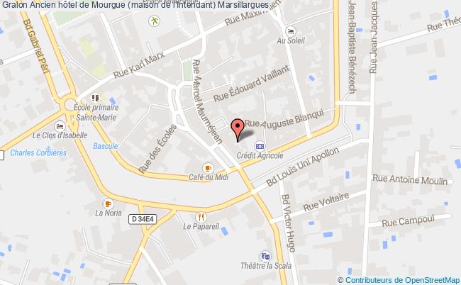 plan Ancien Hôtel De Mourgue (maison De L'intendant) Marsillargues Marsillargues