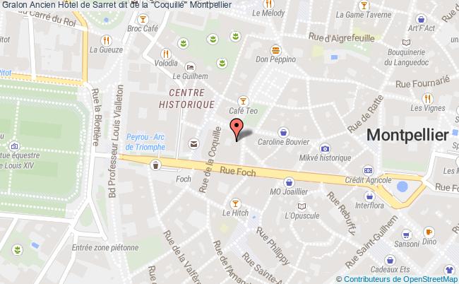 plan Ancien Hôtel De Sarret Dit De La "coquille" Montpellier Montpellier