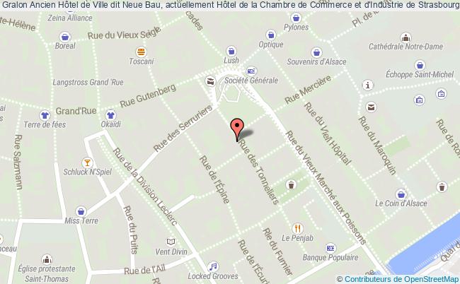 plan Ancien Hôtel De Ville Dit Neue Bau, Actuellement Hôtel De La Chambre De Commerce Et D'industrie De Strasbourg Et Du Bas-rhin Strasbourg Strasbourg