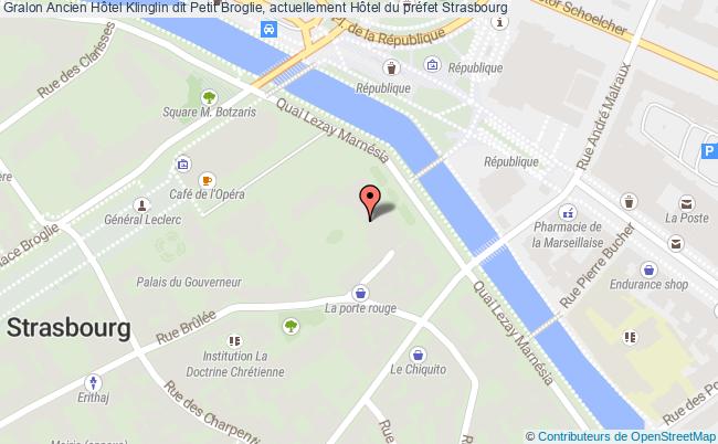 plan Ancien Hôtel Klinglin Dit Petit Broglie, Actuellement Hôtel Du Préfet Strasbourg Strasbourg