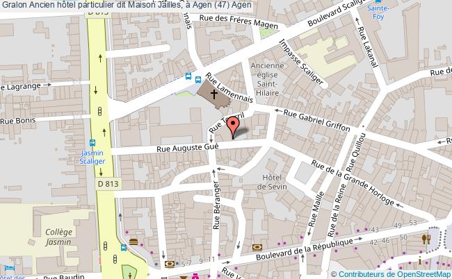 plan Ancien Hôtel Particulier Dit Maison Jailles, à Agen (47) Agen Agen
