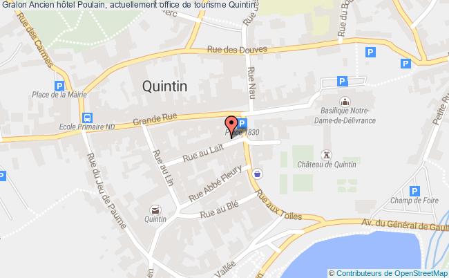 plan Ancien Hôtel Poulain, Actuellement Office De Tourisme Quintin Quintin