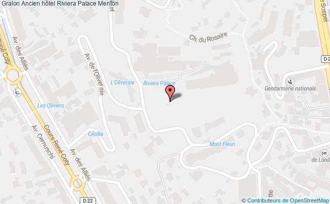 plan Ancien Hôtel Riviera Palace Menton Menton