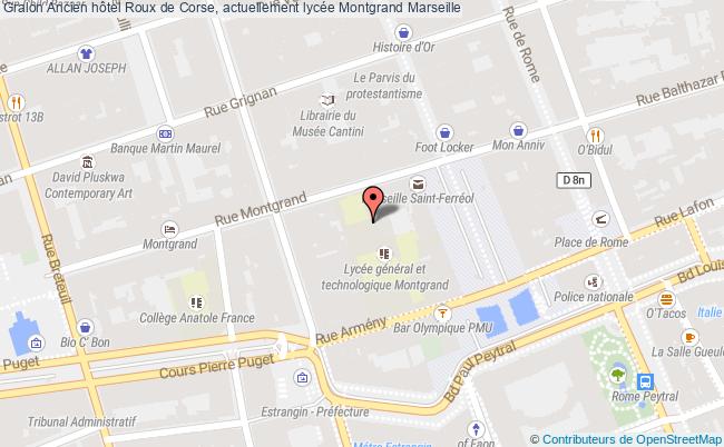 plan Ancien Hôtel Roux De Corse, Actuellement Lycée Montgrand Marseille Marseille