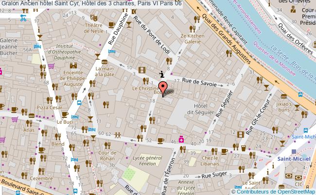 plan Ancien Hôtel Saint Cyr, Hôtel Des 3 Charités, Paris Vi Paris 06 Paris 06