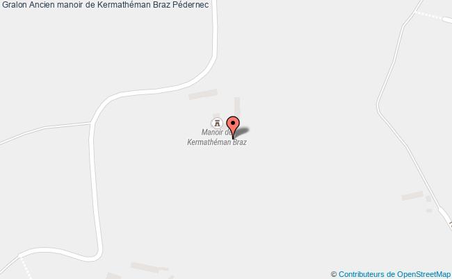 plan Ancien Manoir De Kermathéman Braz Pédernec Pédernec