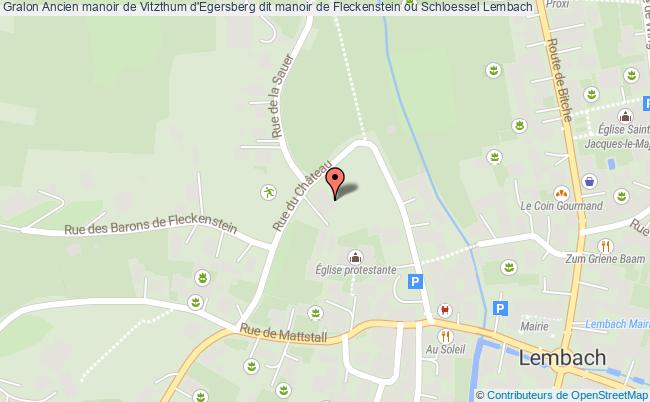 plan Ancien Manoir De Vitzthum D'egersberg Dit Manoir De Fleckenstein Ou Schloessel Lembach Lembach