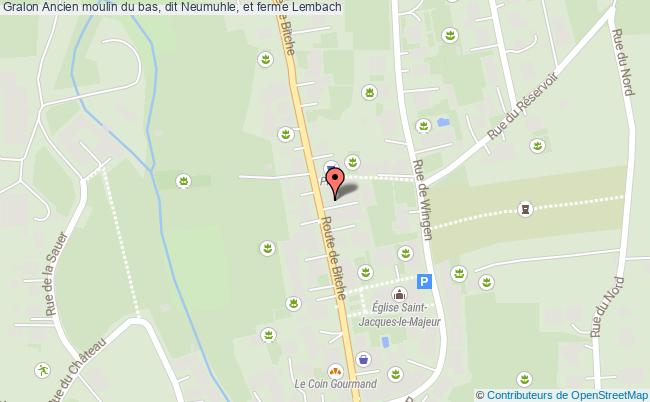 plan Ancien Moulin Du Bas, Dit Neumuhle, Et Ferme Lembach Lembach