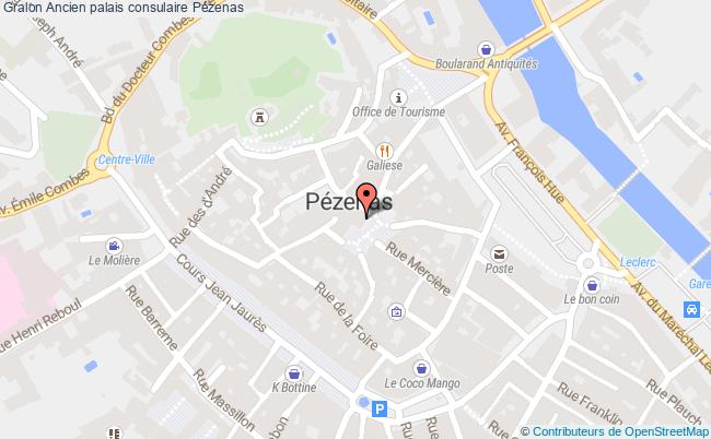 plan Ancien Palais Consulaire Pézenas Pézenas