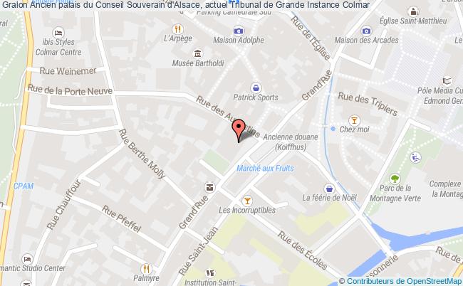 plan Ancien Palais Du Conseil Souverain D'alsace, Actuel Tribunal De Grande Instance Colmar Colmar