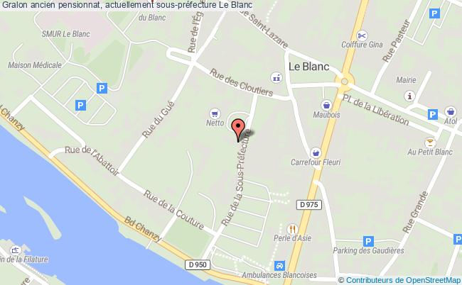 plan Ancien Pensionnat, Actuellement Sous-préfecture Le Blanc Le Blanc