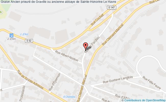 plan Ancien Prieuré De Graville Ou Ancienne Abbaye De Sainte-honorine Le Havre Le Havre