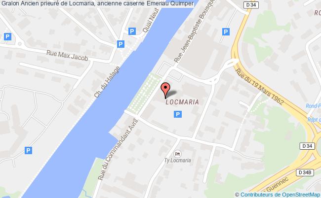 plan Ancien Prieuré De Locmaria, Ancienne Caserne Emeriau Quimper Quimper