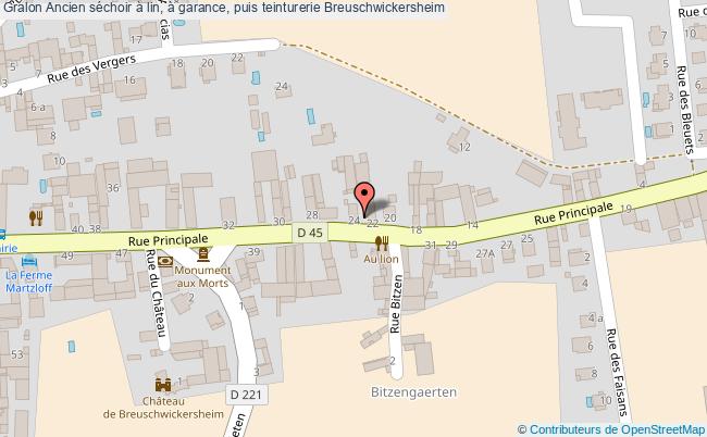 plan Ancien Séchoir à Lin, à Garance, Puis Teinturerie Breuschwickersheim Breuschwickersheim