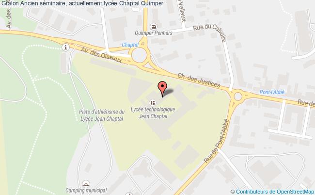 plan Ancien Séminaire, Actuellement Lycée Chaptal Quimper Quimper