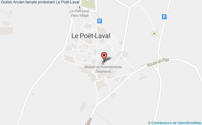 plan Ancien Temple Protestant Le Poët-laval Le Poët-Laval