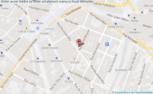 plan Ancien Théâtre De L'eden Actuellement Cinéma Le Royal Montpellier Montpellier