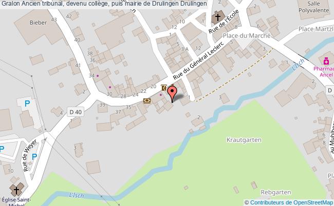 Ancien tribunal, devenu collège, puis mairie de Drulingen