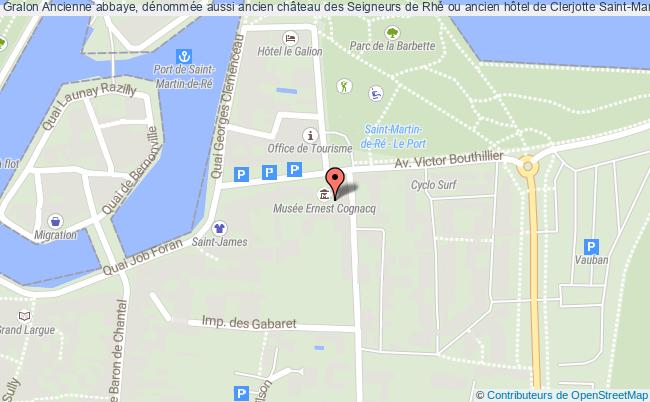 plan Ancienne Abbaye, Dénommée Aussi Ancien Château Des Seigneurs De Rhé Ou Ancien Hôtel De Clerjotte Saint-martin-de-ré Saint-Martin-de-Ré