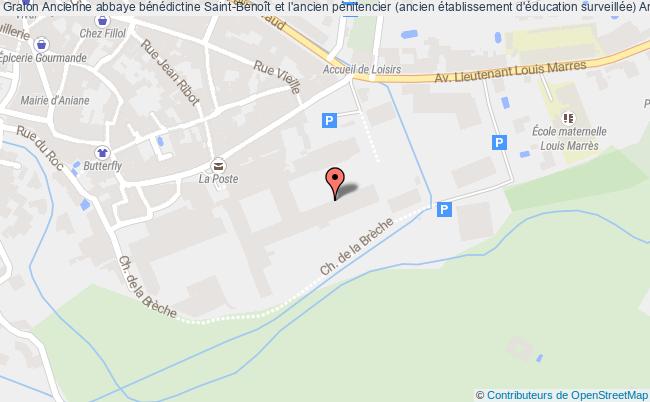 plan Ancienne Abbaye Bénédictine Saint-benoît Et L'ancien Pénitencier (ancien établissement D'éducation Surveillée) Aniane Aniane