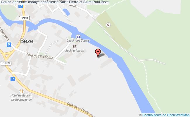 plan Ancienne Abbaye Bénédictine Saint-pierre Et Saint-paul Bèze Bèze