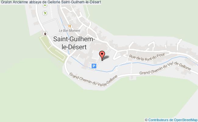 plan Ancienne Abbaye De Gellone Saint-guilhem-le-désert Saint-Guilhem-le-Désert