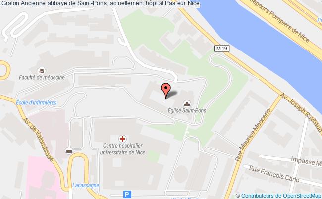 plan Ancienne Abbaye De Saint-pons, Actuellement Hôpital Pasteur Nice Nice