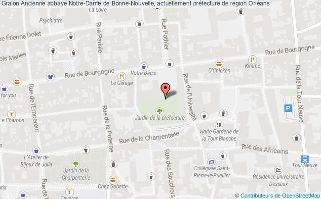 plan Ancienne Abbaye Notre-dame De Bonne-nouvelle, Actuellement Préfecture De Région Orléans Orléans
