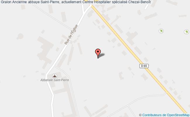 plan Ancienne Abbaye Saint-pierre, Actuellement Centre Hospitalier Spécialisé Chezal-benoît Chezal-Benoît