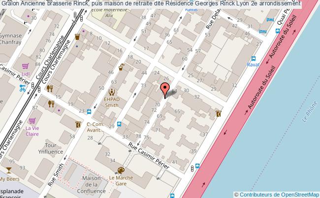 plan Ancienne Brasserie Rinck, Puis Maison De Retraite Dite Résidence Georges Rinck Lyon 2e Arrondissement Lyon 2e arrondissement