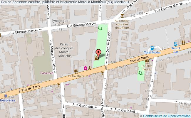 plan Ancienne Carrière, Plâtrière Et Briqueterie Morel à Montreuil (93) Montreuil Montreuil