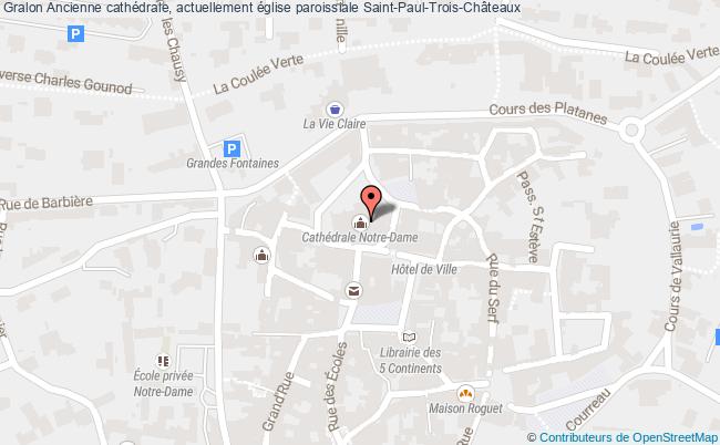 plan Ancienne Cathédrale, Actuellement église Paroissiale Saint-paul-trois-châteaux Saint-Paul-Trois-Châteaux