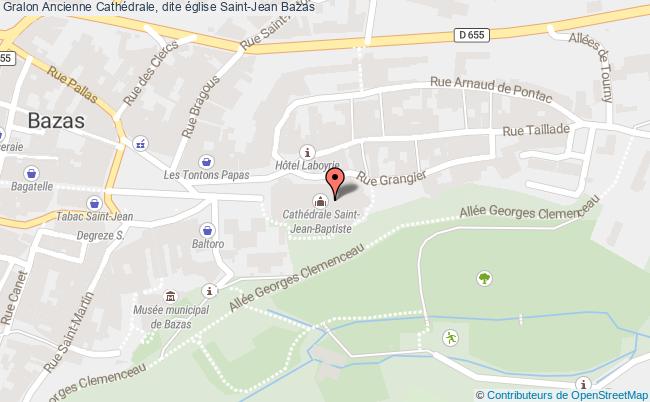 plan Ancienne Cathédrale, Dite église Saint-jean Bazas Bazas