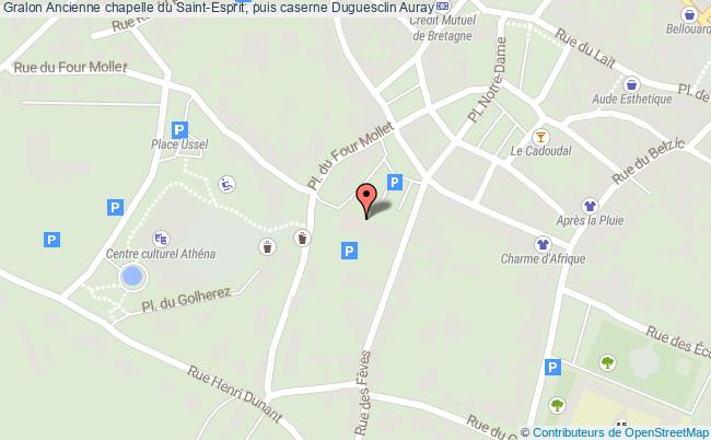 plan Ancienne Chapelle Du Saint-esprit, Puis Caserne Duguesclin Auray Auray