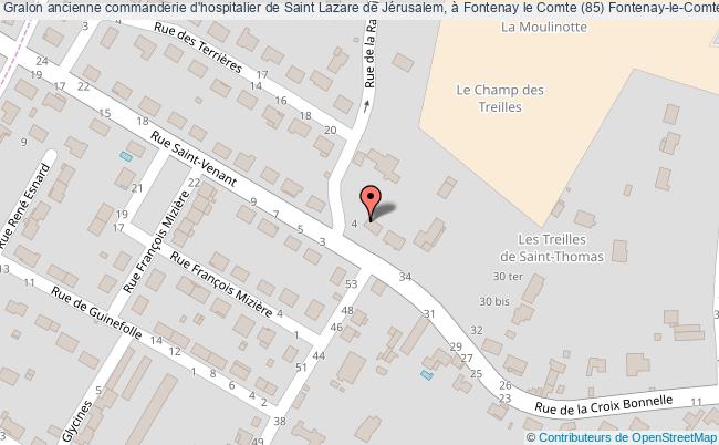 plan Ancienne Commanderie D'hospitalier De Saint Lazare De Jérusalem, à Fontenay Le Comte (85) Fontenay-le-comte Fontenay-le-Comte