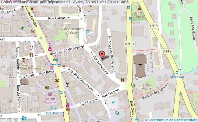 Ancienne école, puis Imprimerie de l'Avenir, Aix les Bains