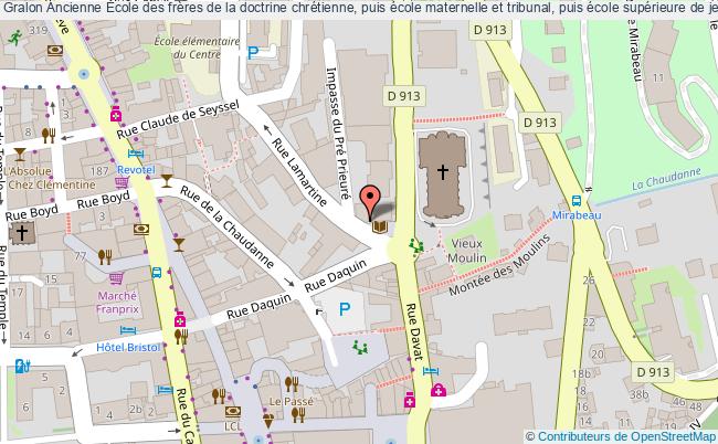 plan Ancienne École Des Frères De La Doctrine Chrétienne, Puis école Maternelle Et Tribunal, Puis école Supérieure De Jeunes Filles, Actuelle Bibliothèque Municipale, Aix Les Bains Aix-les-bains Aix-les-Bains