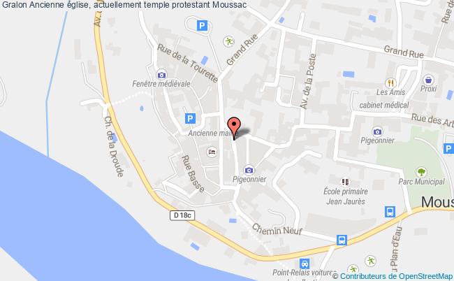 Ancienne église, actuellement temple protestant Moussac tourisme