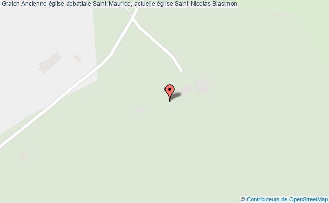 plan Ancienne église Abbatiale Saint-maurice, Actuelle église Saint-nicolas Blasimon Blasimon