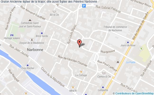 plan Ancienne église De La Major, Dite Aussi église Des Pélerins Narbonne Narbonne