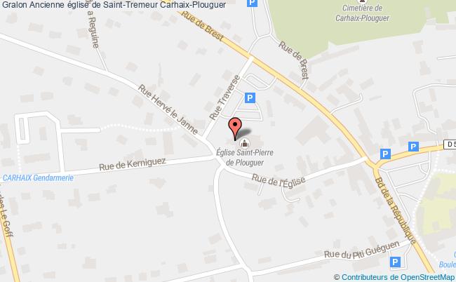 plan Ancienne église De Saint-tremeur Carhaix-plouguer Carhaix-Plouguer
