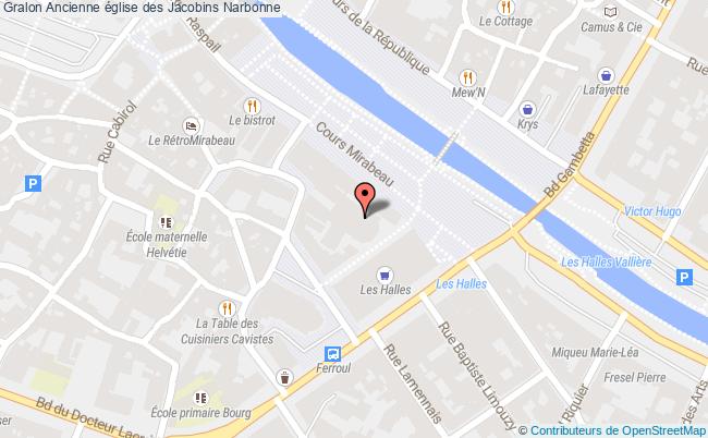 plan Ancienne église Des Jacobins Narbonne Narbonne