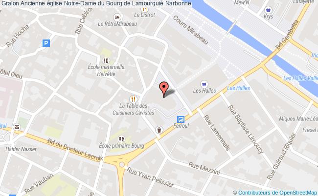 plan Ancienne église Notre-dame Du Bourg De Lamourguié Narbonne Narbonne