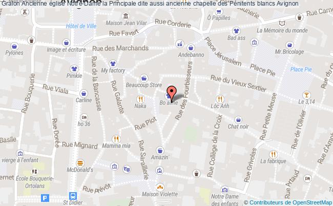 plan Ancienne église Notre-dame La Principale Dite Aussi Ancienne Chapelle Des Pénitents Blancs Avignon Avignon