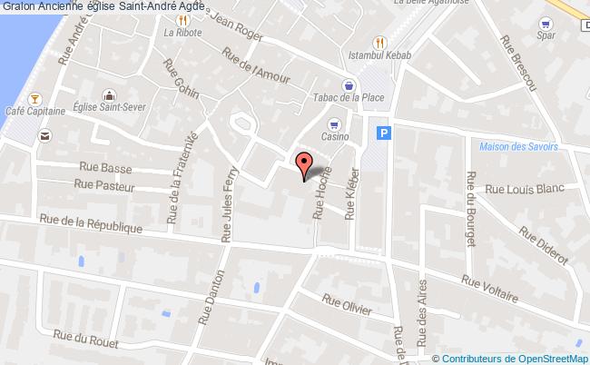 plan Ancienne église Saint-andré Agde Agde