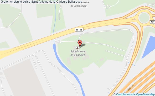 plan Ancienne église Saint-antoine De La Cadoule Baillargues Baillargues