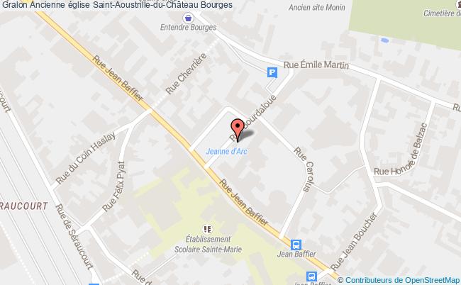 plan Ancienne église Saint-aoustrille-du-château Bourges Bourges